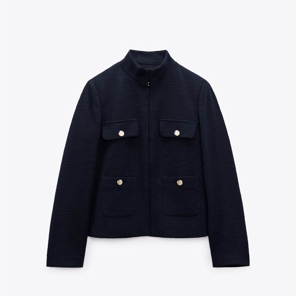 Zara textured blazer XS